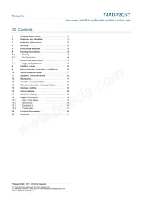 74AUP2G57DPJ Datasheet Pagina 21