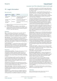 74AUP2G97DPJ Datasheet Pagina 15