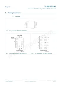 74AUP2G98DPJ Datasheet Page 3