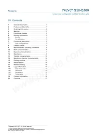 74LVC1G58GW-Q100H Datasheet Pagina 17