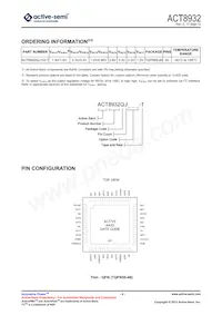 ACT8932QJ133-T Datasheet Page 4