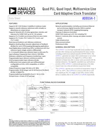 AD9554-1BCPZ Datenblatt Cover