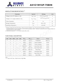 AS1C1M16P-70BIN Datasheet Pagina 4