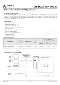 AS1C2M16P-70BIN Datasheet Page 2