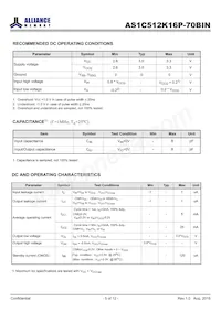 AS1C512K16P-70BIN Datasheet Page 5