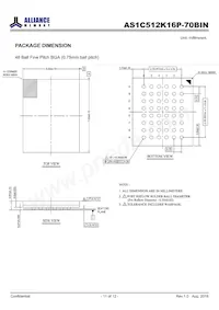 AS1C512K16P-70BIN Datasheet Page 11