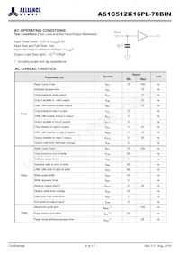 AS1C512K16PL-70BIN Datasheet Page 6