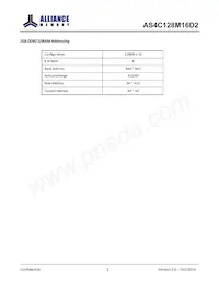 AS4C128M16D2-25BINTR Datasheet Page 3