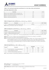 AS4C128M8D2-25BINTR Datasheet Page 23