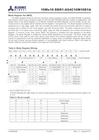 AS4C16M16D1A-5TIN Datasheet Pagina 8