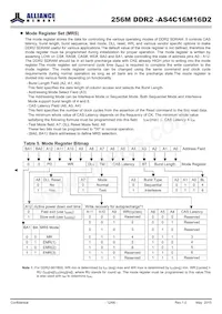 AS4C16M16D2-25BINTR 데이터 시트 페이지 12