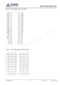 AS4C16M16SA-7BCNTR Datasheet Page 3