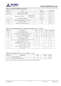 AS4C16M16SA-7BCNTR Datasheet Page 18