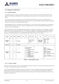 AS4C16M32MD1-5BIN Datasheet Page 13