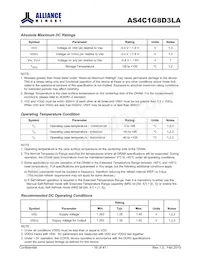 AS4C1G8D3LA-10BCN Datenblatt Seite 16