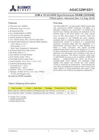 AS4C32M16D1-5BINTR Datenblatt Seite 2