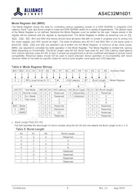 AS4C32M16D1-5BINTR Datasheet Pagina 8