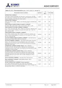 AS4C32M16D1-5BINTR Datasheet Pagina 12