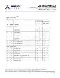 AS4C32M16SA-7TINTR數據表 頁面 16