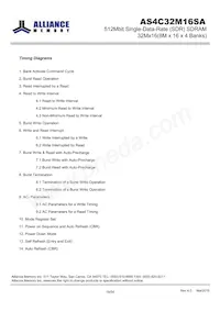 AS4C32M16SA-7TINTR Datasheet Pagina 19