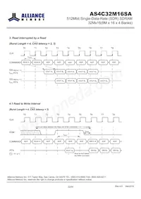 AS4C32M16SA-7TINTR Datasheet Pagina 22