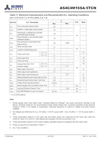 AS4C4M16SA-5TCN Datasheet Page 20