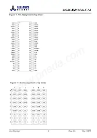 AS4C4M16SA-6BINTR Datasheet Page 3