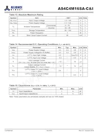 AS4C4M16SA-7BCN 데이터 시트 페이지 18