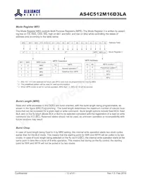 AS4C512M16D3LA-10BIN Datasheet Pagina 12