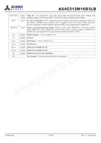 AS4C512M16D3LB-12BCN Datenblatt Seite 7