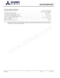 AS4C64M16D1-6TINTR Datasheet Page 6