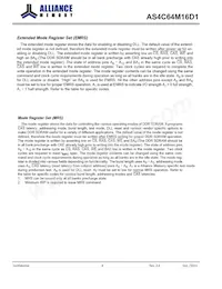 AS4C64M16D1-6TINTR Datasheet Page 9