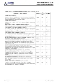 AS4C64M16D1A-6TINTR Datasheet Page 11