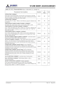 AS4C64M8D1-5BINTR Datasheet Page 13