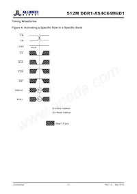 AS4C64M8D1-5BINTR Datasheet Pagina 17