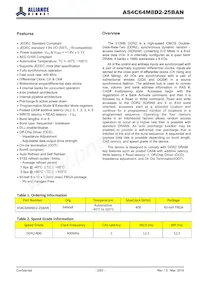 AS4C64M8D2-25BANTR Datenblatt Seite 2