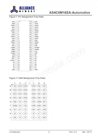 AS4C8M16SA-6BANTR Datasheet Page 3