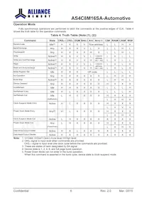AS4C8M16SA-6BANTR Datasheet Page 7