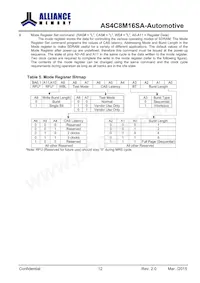 AS4C8M16SA-6BANTR Datasheet Page 13