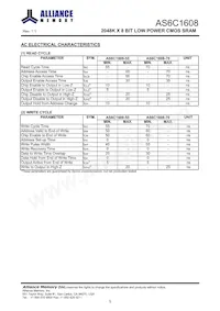 AS6C1608-55BIN Datasheet Page 6