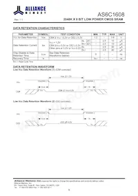 AS6C1608-55BIN Datasheet Page 9
