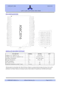 AS6C2016-55BIN Datasheet Pagina 3