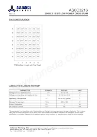 AS6C3216-55BIN Datenblatt Seite 3