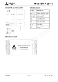 AS6C3216A-55TINTR Datasheet Page 3