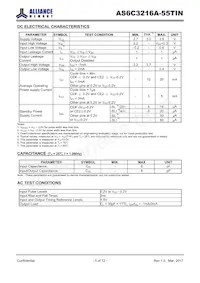 AS6C3216A-55TINTR Datasheet Page 5