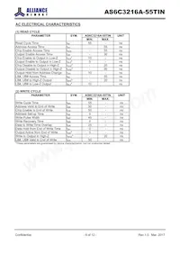 AS6C3216A-55TINTR Datasheet Page 6