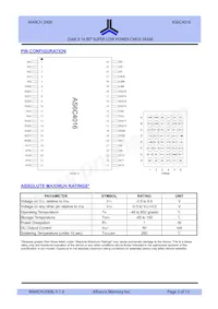 AS6C4016-55BIN Datenblatt Seite 2
