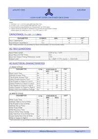 AS6C8008-55ZINTR Datasheet Page 4