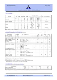 AS6C8016-55ZINTR Datasheet Pagina 3