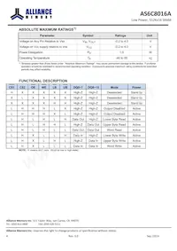 AS6C8016A-55BINTR Datasheet Page 4